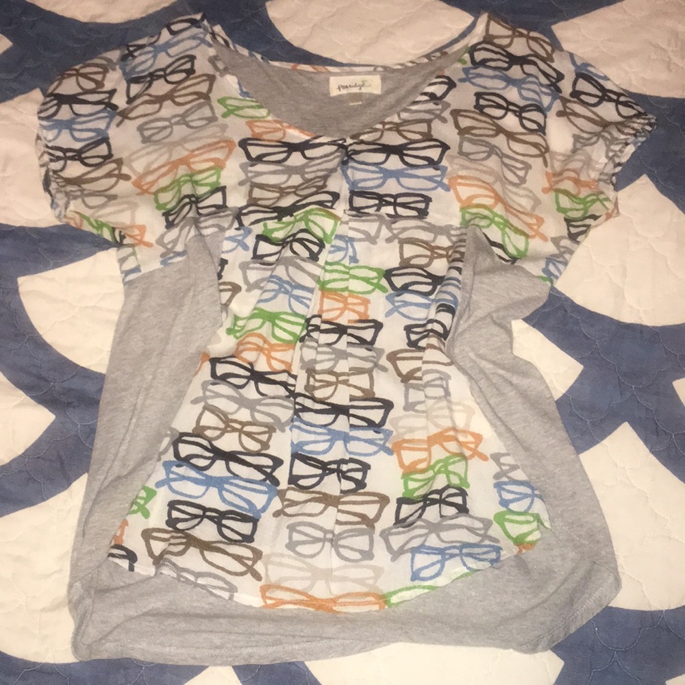 Anthropology glasses shirt